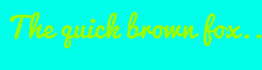 Image with Font Color 9BFF00 and Background Color 00FFEA
